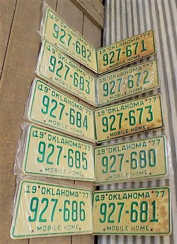 Set 50 License Plates Lot Vintage Automobile Car Truck Tags Some Consecutive jc