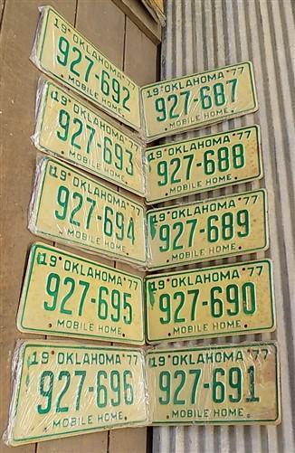 Set 50 License Plates Lot Vintage Automobile Car Truck Tags Some Consecutive jc