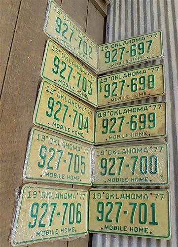 Set 50 License Plates Lot Vintage Automobile Car Truck Tags Some Consecutive jc