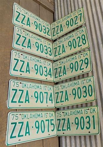 Set 50 License Plates Lot Vintage Automobile Car Truck Tags Some Consecutive ja