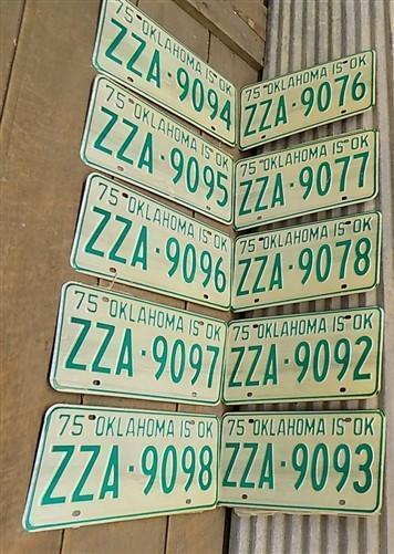 Set 50 License Plates Lot Vintage Automobile Car Truck Tags Some Consecutive ja