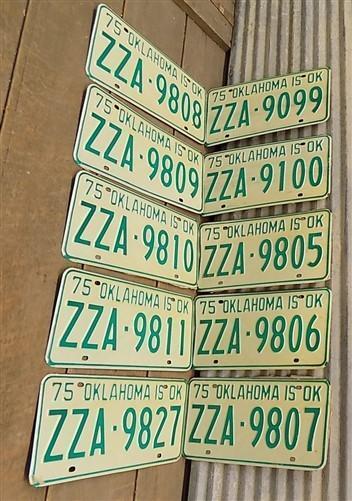 Set 50 License Plates Lot Vintage Automobile Car Truck Tags Some Consecutive ja