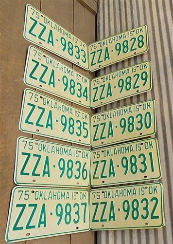 Set 50 License Plates Lot Vintage Automobile Car Truck Tags Some Consecutive ja