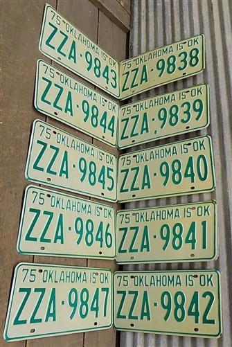 Set 50 License Plates Lot Vintage Automobile Car Truck Tags Some Consecutive ja