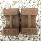 Pair 7 Lb Cast Iron Scale Weights Door Stop Paperweight Advertising Book Ends d