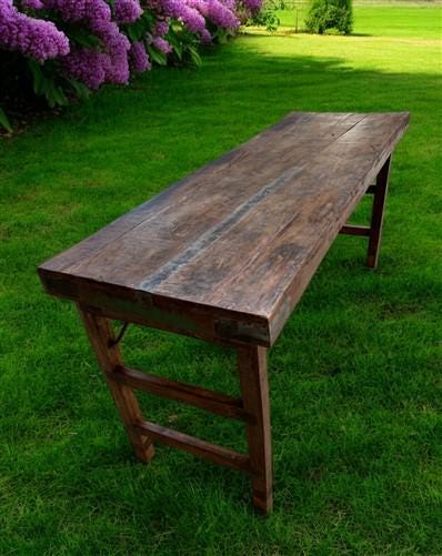 Rustic Folding Table, Vintage Dining Room Table, Kitchen Island, Sofa Table, B79