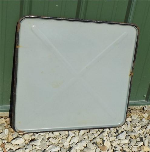 Universal Stove Porcelain Metal Panel Black Gray Part Drip Pan Steampunk Vintage