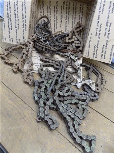 Sections Old Rusty Thick Chain Salvaged Iron Barn Find Metal Art Steampunk a