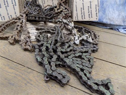 Sections Old Rusty Thick Chain Salvaged Iron Barn Find Metal Art Steampunk a