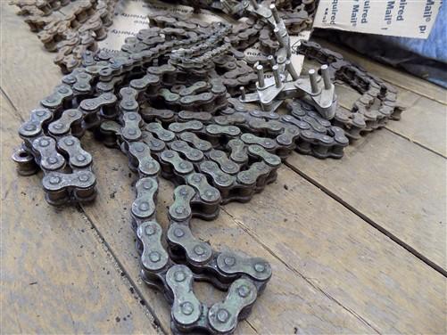 Sections Old Rusty Thick Chain Salvaged Iron Barn Find Metal Art Steampunk a