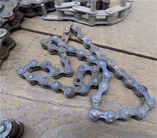 Sections Old Rusty Thick Chain Salvaged Iron Barn Find Metal Art Steampunk a