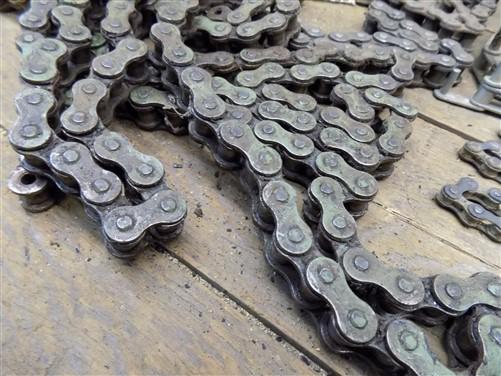 Sections Old Rusty Thick Chain Salvaged Iron Barn Find Metal Art Steampunk a