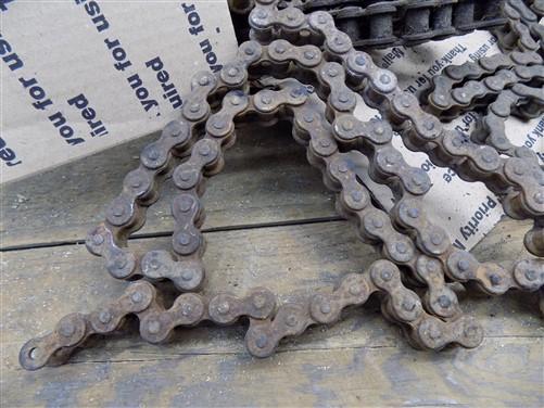 Sections Old Rusty Thick Chain Salvaged Iron Barn Find Metal Art Steampunk a