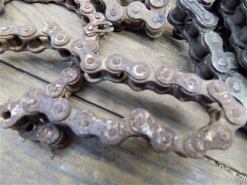 Sections Old Rusty Thick Chain Salvaged Iron Barn Find Metal Art Steampunk a