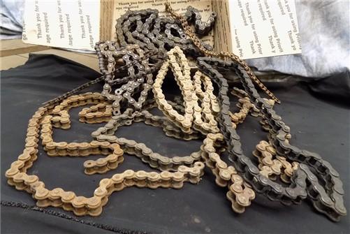 Sections Old Rusty Thick Chain Salvaged Iron Barn Find Metal Art Steampunk b