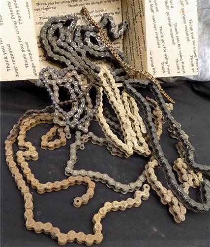 Sections Old Rusty Thick Chain Salvaged Iron Barn Find Metal Art Steampunk b