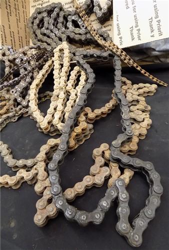 Sections Old Rusty Thick Chain Salvaged Iron Barn Find Metal Art Steampunk b