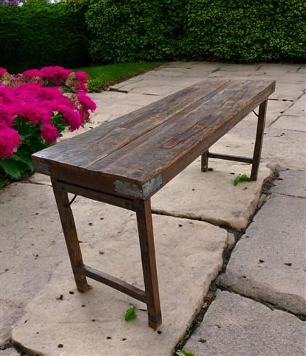 Rustic Folding Table, Vintage Dining Room Table, Kitchen Island, Sofa Table, B91