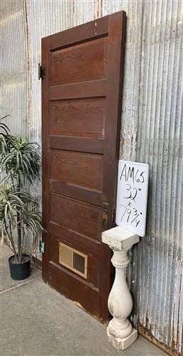 Vintage American Door (31.75x84) Five Panel Interior Door, Architectural AM65