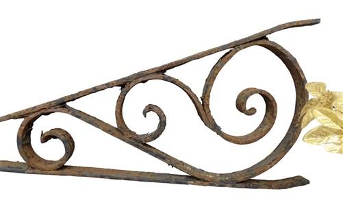 Cast Iron Bracket Sign Holder Hanger Architectural Salvage Gas Oil Vintage B