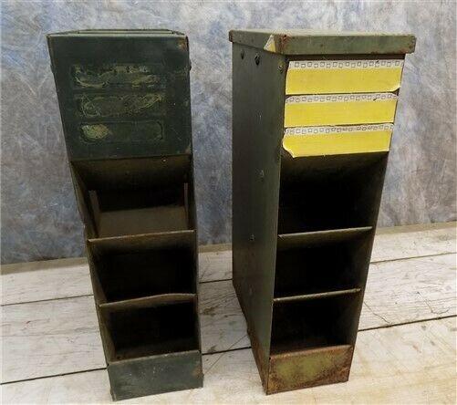 2 Pharmacy Prescription Dispensers Country Store Display Cabinet Cubby Vintage a