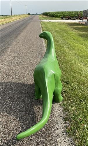 Sinclair Dinosaur, Gas Station Pump Sign, Cast Aluminum Statue, Yard Art, V