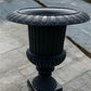 39" Tall Cast Iron Fluted Urn, Flower Pot Planter, Garden Patio Yard Art B4