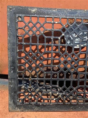 Ornate Art Deco Cast Iron Grate Vintage Wall Floor Fireplace Register Vent A5