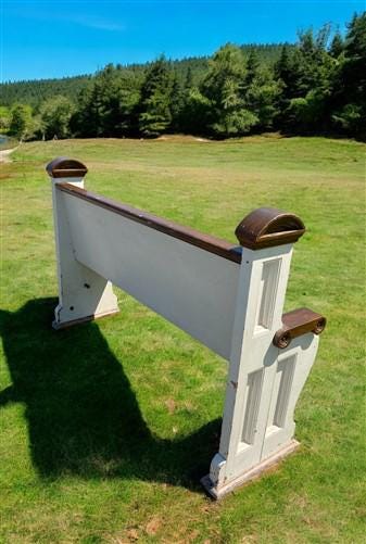 Vintage Wooden Church Pew, Porch Bench, Entry Foyer Bench, Dining Seating, C27