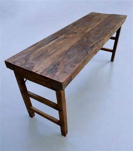 Rustic Folding Table, Vintage Dining Room Table, Kitchen Island, Sofa Table, B93