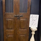 Vintage Indian Garden Gates, Carved Teak Metal Doors, Architectural Salvage A108