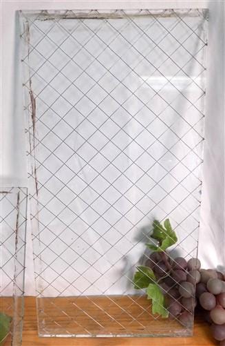 5 Panes Chicken Wire Glass, Georgian Wire Fire Resistant Safety Glass Panels, F