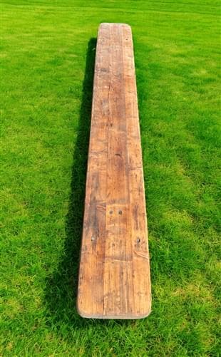 Stained Vintage German Beer Garden Bench Portable Industrial Wood Bench Seat B41