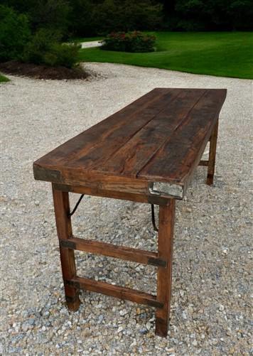 Rustic Folding Table, Vintage Dining Room Table, Kitchen Island, Sofa Table, B92