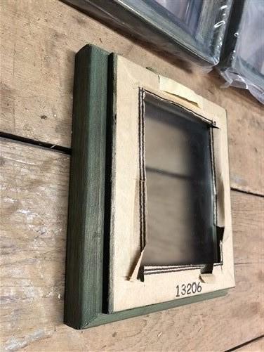 12 Green Wood 4.5x3.5 Picture Photo Frames with Glass, Art Craft Supplies B