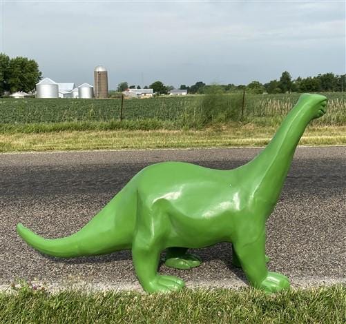 Sinclair Dinosaur, Gas Station Pump Sign, Cast Aluminum Statue, Yard Art, X