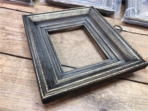 12 Gold Wood 4.5x3.5 Picture Photo Frames with Glass, Art Craft Supplies A