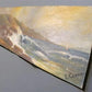 1920s E Crowe Seascape Painting on Canvas Board, Original Art Waterscape, Q