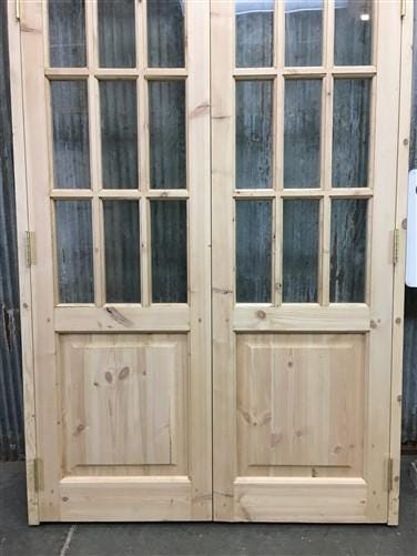 Arched French Double Door (48x96) 14 Pane Glass Door European Styled w Jamb OM11