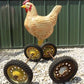 4 Vintage Metal Baby Buggy Wheels Pedal Car Garden Cart Pumpkin Wagon A52