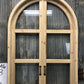 Arched French Double Door (48x96) 3 Pane Glass Door European Styled w Jamb OM6