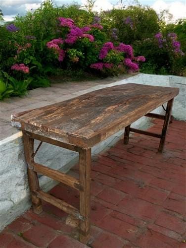 Rustic Folding Table, Vintage Dining Room Table, Kitchen Island, Sofa Table, B68