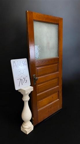 Vintage American Door (32x71.5) Single Pane Door, Architectural Salvage, AM56