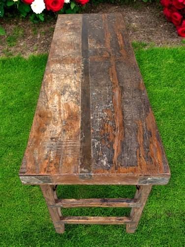 Rustic Folding Table, Vintage Dining Room Table, Kitchen Island, Sofa Table, B75