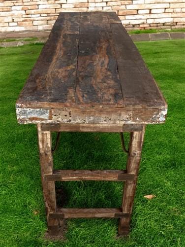 Rustic Folding Table, Vintage Dining Room Table, Kitchen Island, Sofa Table B100