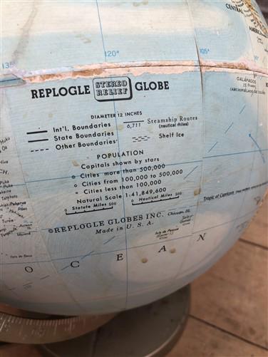 1960s Replogle Globe 12 Inch World Classic Stereo Relief, USSR, NS Vietnam