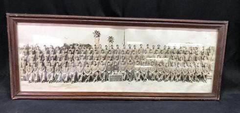 1945 WW2 Military Photo Artillery, Yardlong Picture, Maine National Guard, Army