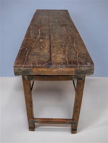 Rustic Folding Table, Vintage Dining Room Table, Kitchen Island, Sofa Table, B80