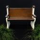 Vintage Wooden Church Pew, Porch Bench, Entry Foyer Bench, Dining Seating, C22