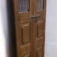 Vintage Indian Garden Gates, Carved Teak Metal Doors, Architectural Salvage A108